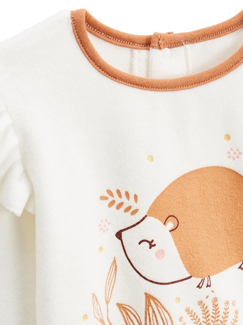 Lot de 2 pyjamas enfant 2 pièces en velours Chincha Camel - Kiabi