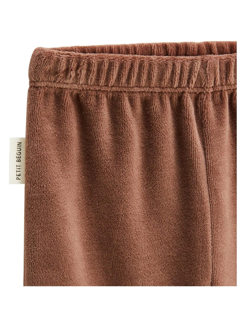 Lot de 2 pyjamas enfant 2 pièces en velours Cracotte Beige - Kiabi