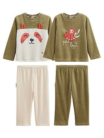 Lot de 2 pyjamas enfant 2 pièces en velours Gustin