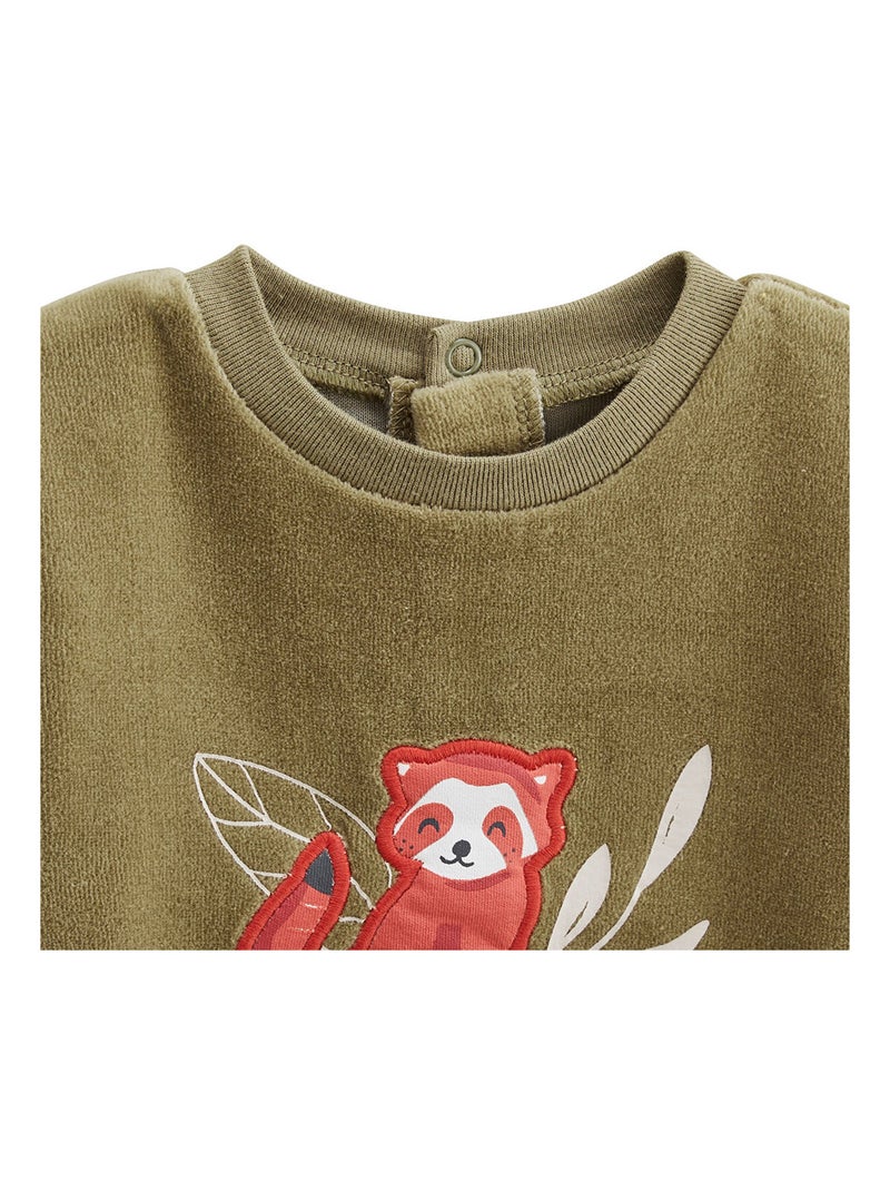 Lot de 2 pyjamas enfant 2 pièces en velours Gustin Kaki - Kiabi