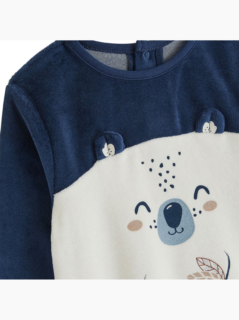Lot de 2 pyjamas enfant 2 pièces en velours mathéo Bleu - Kiabi