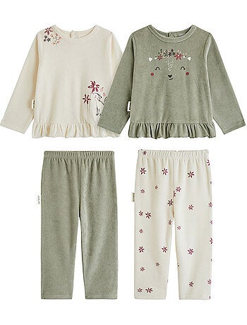 Lot de 2 pyjamas enfant 2 pièces en velours misti