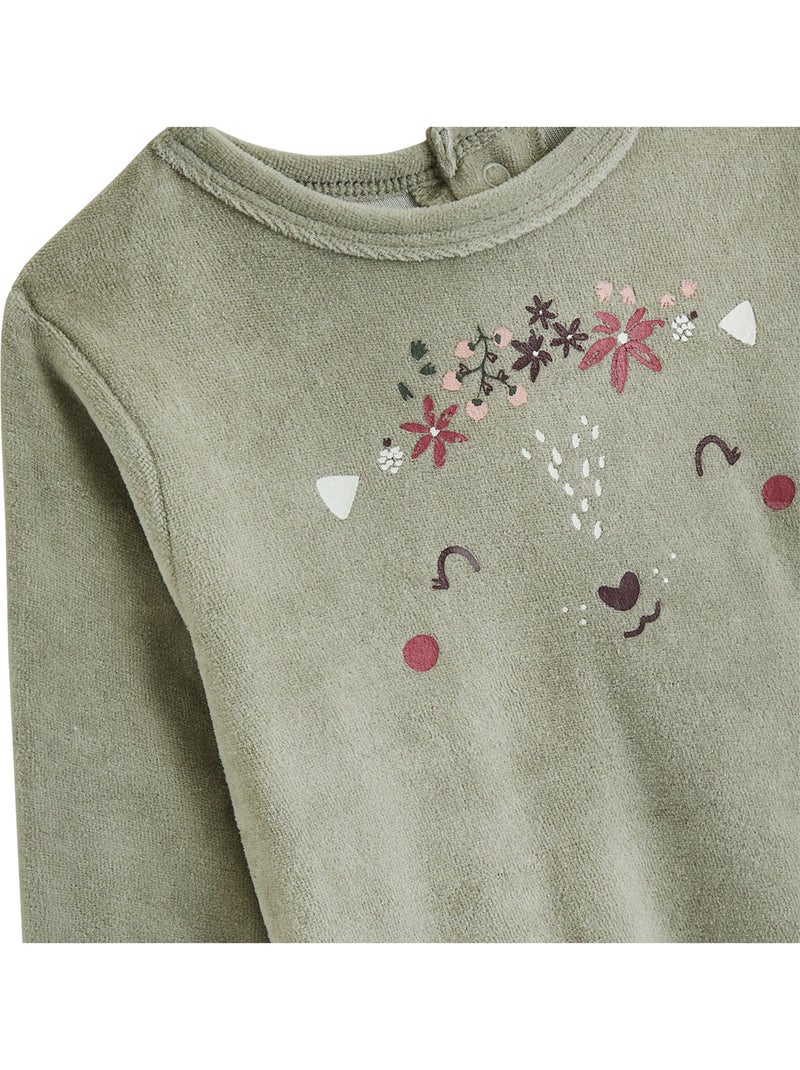 Lot de 2 pyjamas enfant 2 pièces en velours misti Rose - Kiabi