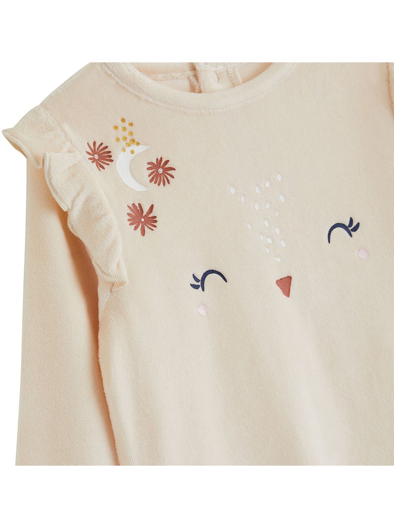 Lot de 2 pyjamas enfant 2 pièces en velours ollie Bleu - Kiabi
