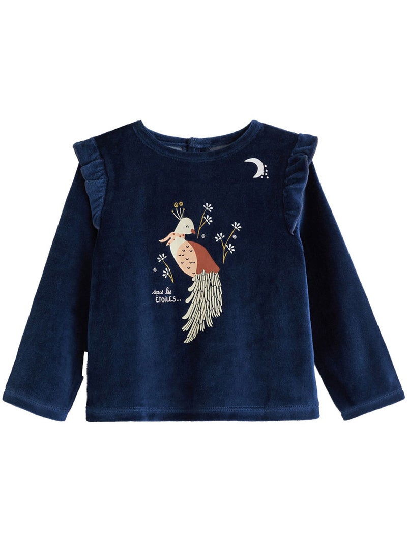 Lot de 2 pyjamas enfant 2 pièces en velours ollie Bleu - Kiabi