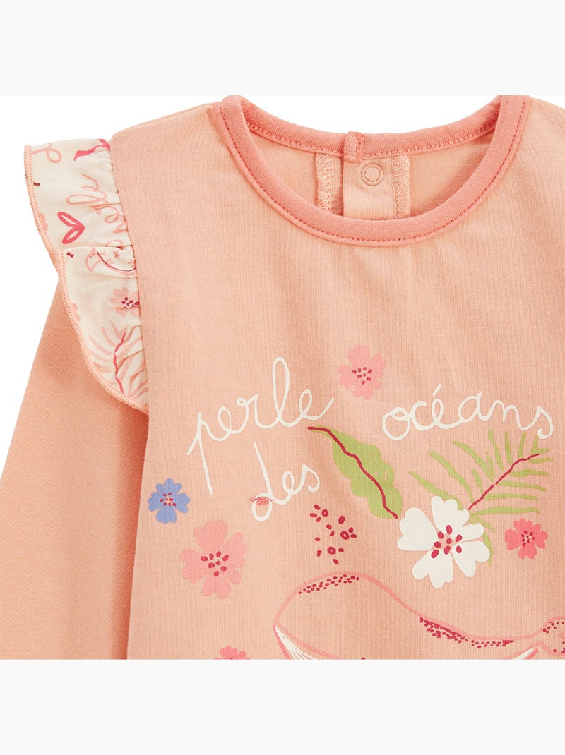Lot de 2 pyjamas enfant 2 pièces Santa Giulia Corail - Kiabi