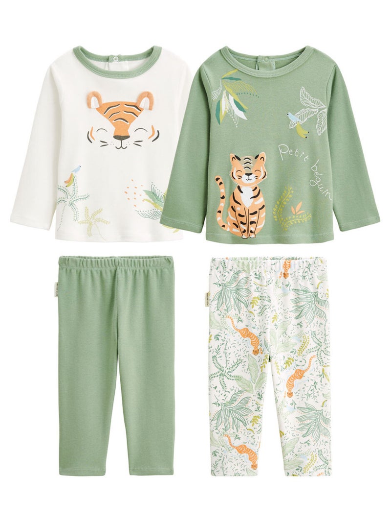 Lot de 2 pyjamas enfant Kanha Vert - Kiabi