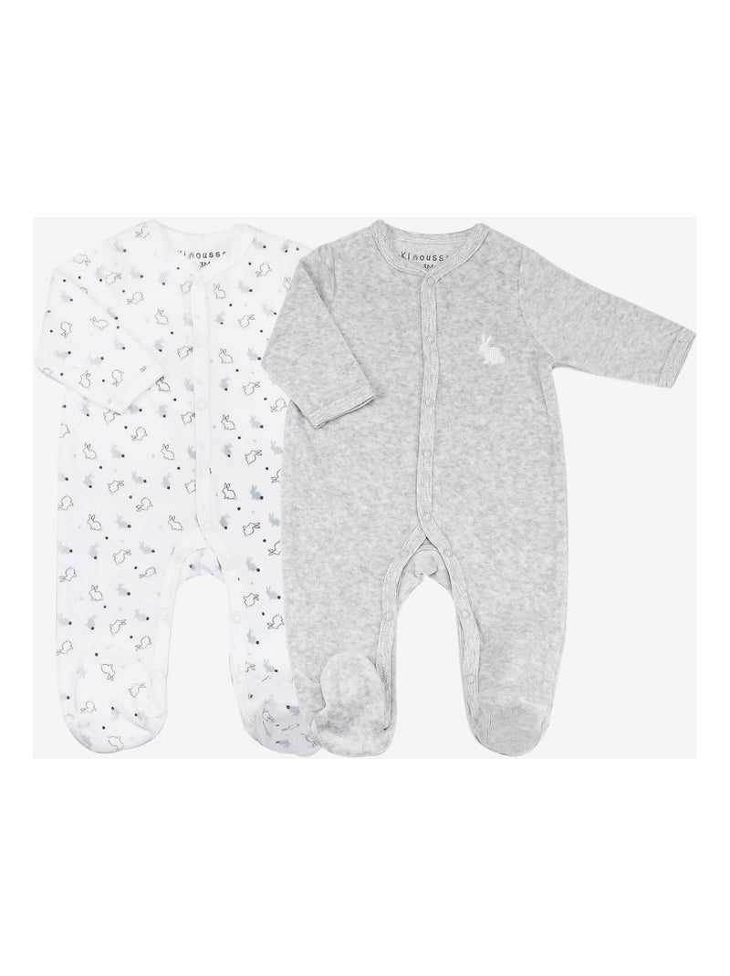 Lot de 2 pyjamas Gris - Kiabi