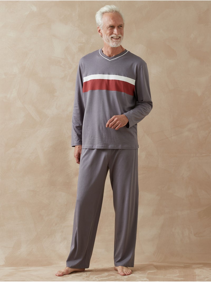 Lot de 2 pyjamas jersey - DAXON Bleu Gris - Kiabi