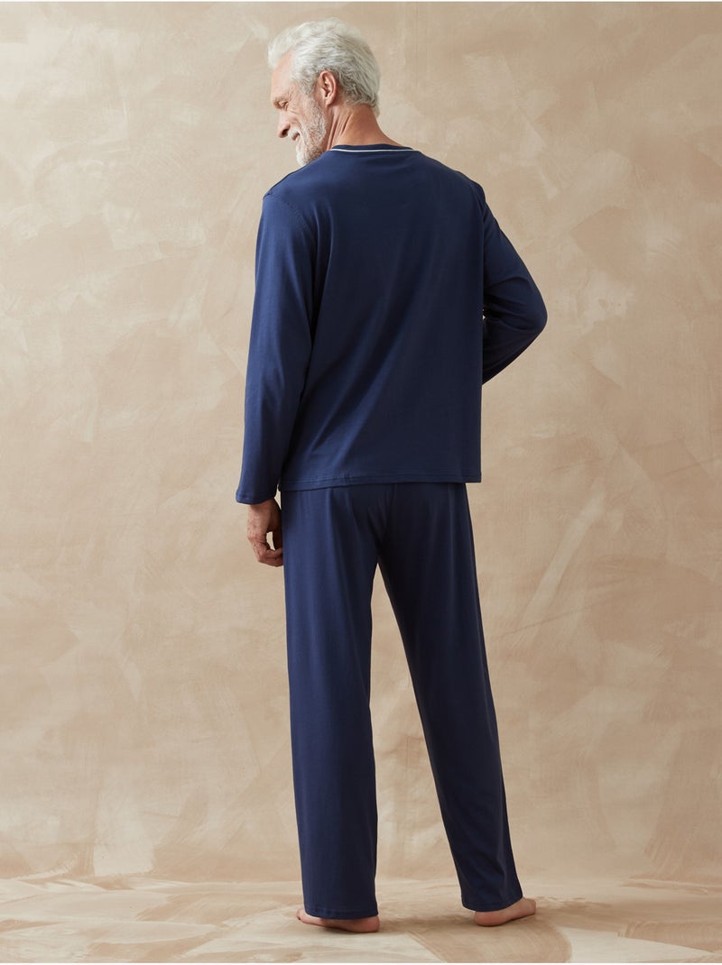 Lot de 2 pyjamas jersey - DAXON Bleu Gris - Kiabi