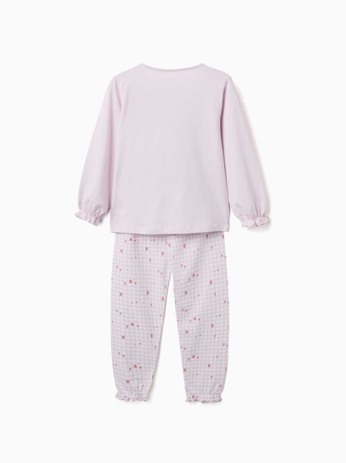 Lot de 2 pyjamas longs en coton avec imprimés floraux - Kiabi Lot de 2 pyjamas longs en coton avec imprimés floraux - Kiabi