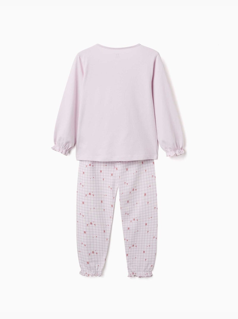 Lot de 2 pyjamas longs en coton avec imprimés floraux Blanc Rose - Kiabi
