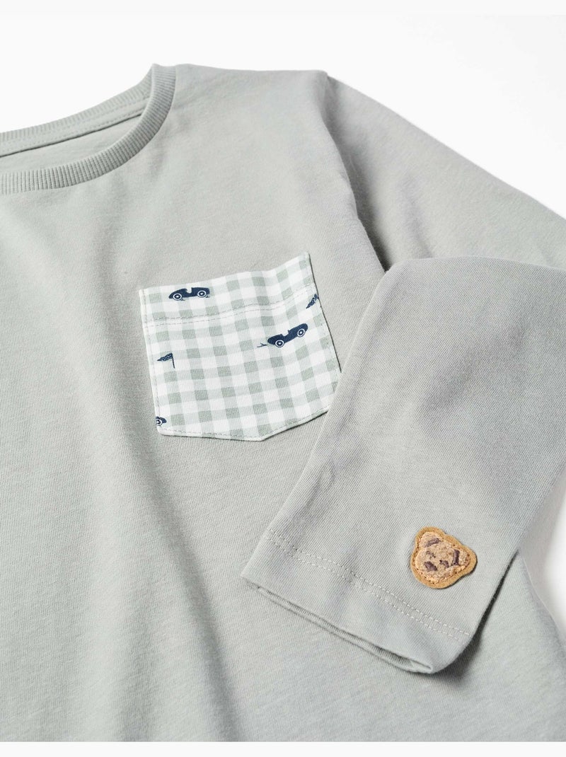 Lot de 2 pyjamas longs en coton avec imprimés voitures Bleu Vert - Kiabi