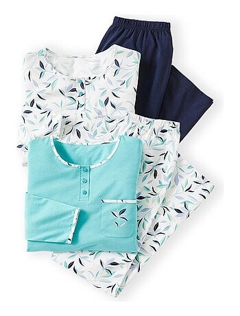 Lot de 2 pyjamas maille jersey pur coton peigné - Damart