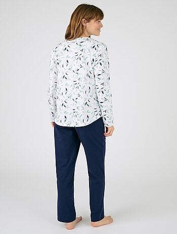 Lot de 2 pyjamas maille jersey pur coton peigné - Damart