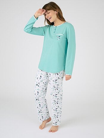 Lot de 2 pyjamas maille jersey pur coton peigné - Damart