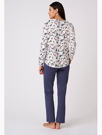 Lot de 2 pyjamas maille jersey pur coton peigné - Damart