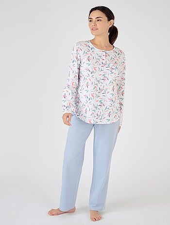 Lot de 2 pyjamas maille jersey pur coton peigné - Damart
