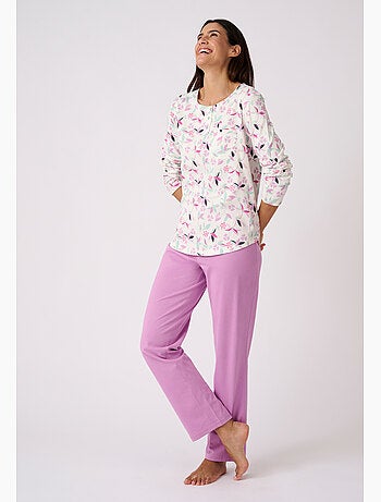 Lot de 2 pyjamas maille jersey pur coton peigné - Damart