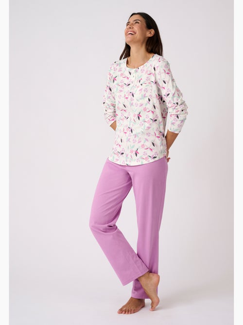 Lot de 2 pyjamas maille jersey pur coton peigné - Damart - Kiabi Lot de 2 pyjamas maille jersey pur coton peigné - Damart - Kiabi