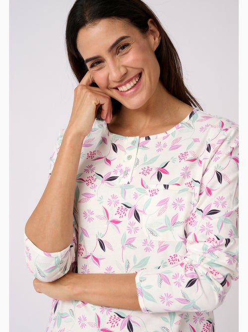 Lot de 2 pyjamas maille jersey pur coton peigné - Damart - Kiabi Lot de 2 pyjamas maille jersey pur coton peigné - Damart - Kiabi