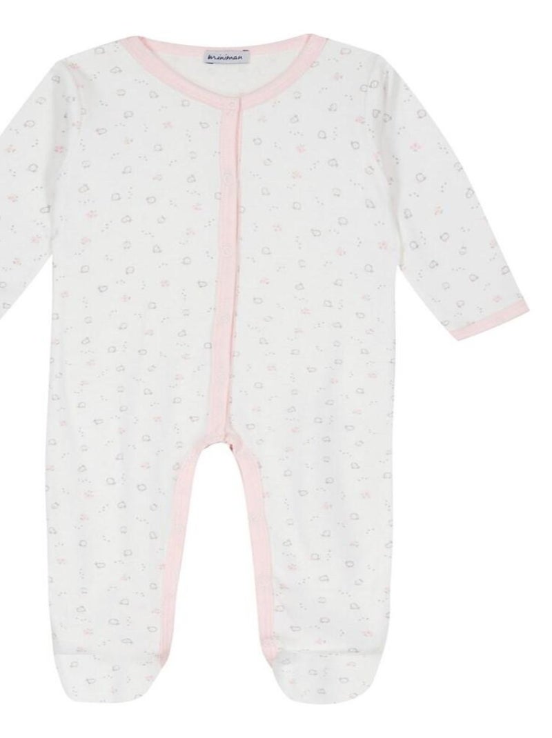 Lot de 2 pyjamas Oeko-Tex  une pièce 'Miniman' Rose pâle - Kiabi