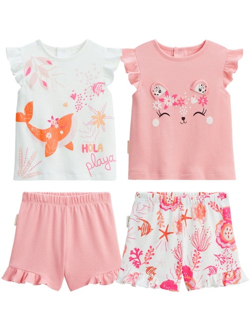 Lot de 2 pyjamas short enfant 2 pièces Bahamas - Kiabi