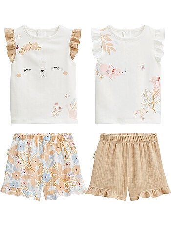 Lot de 2 pyjamas short enfant 2 pièces Praline