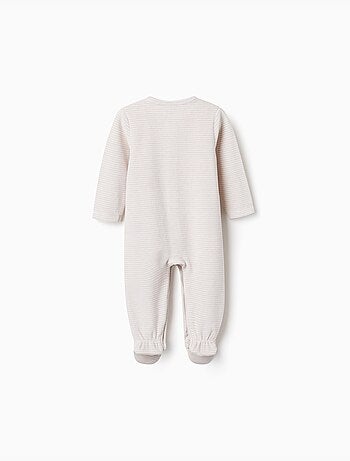Lot de 2 pyjamas unis/à rayures en velours