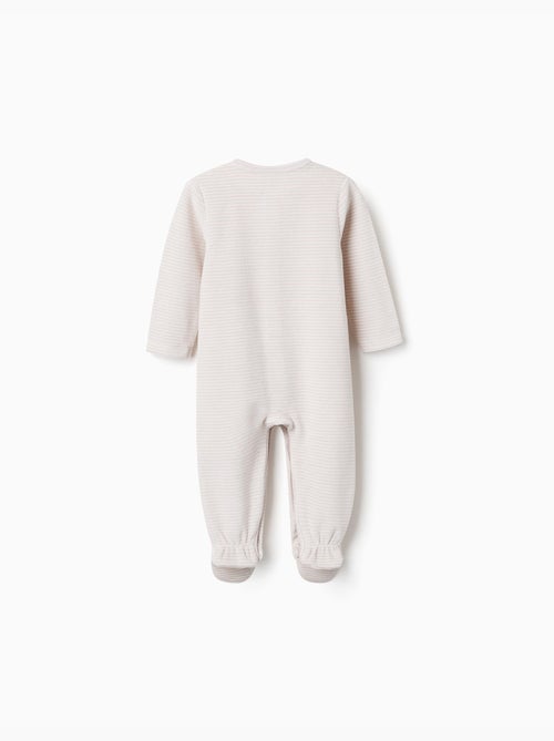Lot de 2 pyjamas unis/à rayures en velours - Kiabi Lot de 2 pyjamas unis/à rayures en velours - Kiabi