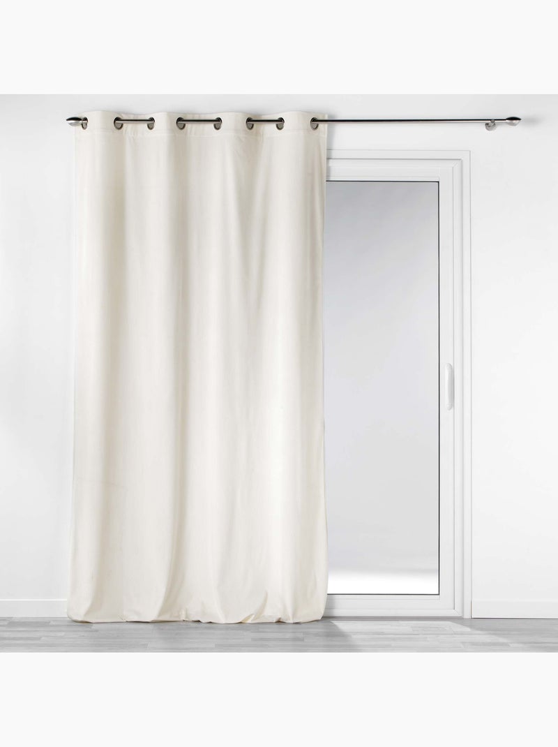 Lot de 2 Rideau à oeillets velours côtelé Casual Beige naturel - Kiabi