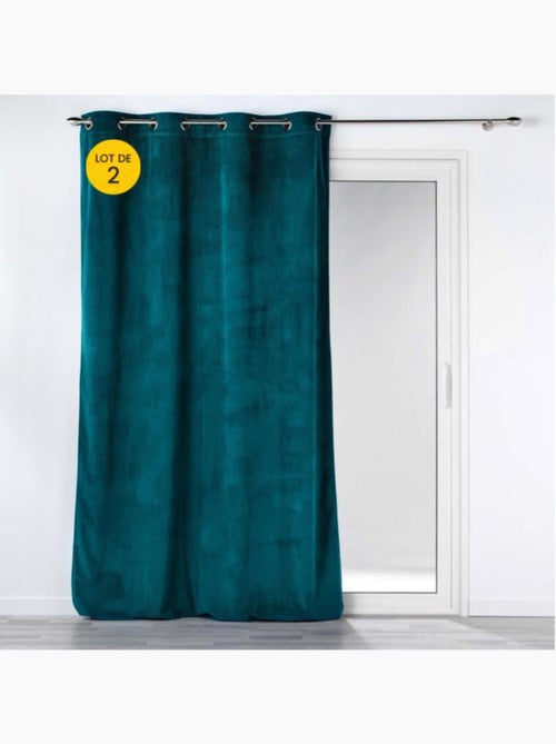 Lot de 2 Rideau à oeillets velours côtelé Casual - Kiabi