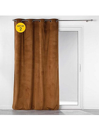 Lot de 2 Rideau à oeillets velours côtelé Casual