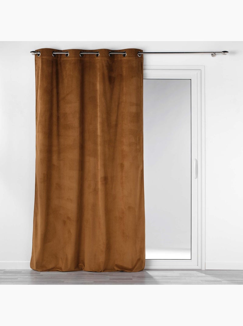 Lot de 2 Rideau à oeillets velours côtelé Casual Camel - Kiabi