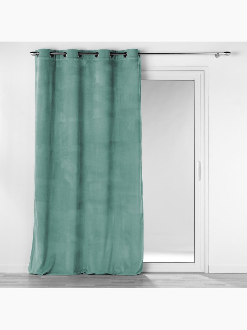 Lot de 2 Rideau à oeillets velours côtelé Casual Vert Sauge - Kiabi