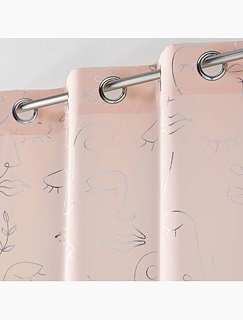 Lot de 2 rideaux - Imprimé métallisé - Artyline