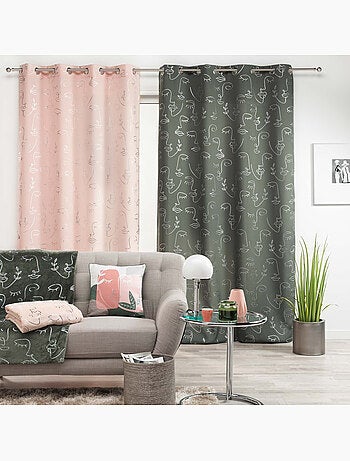 Lot de 2 rideaux - Imprimé métallisé - Artyline