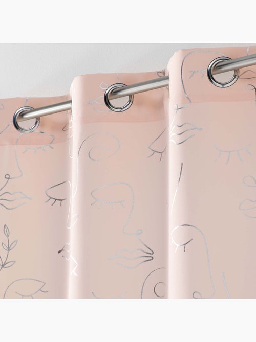Lot de 2 rideaux - Imprimé métallisé - Artyline - Kiabi