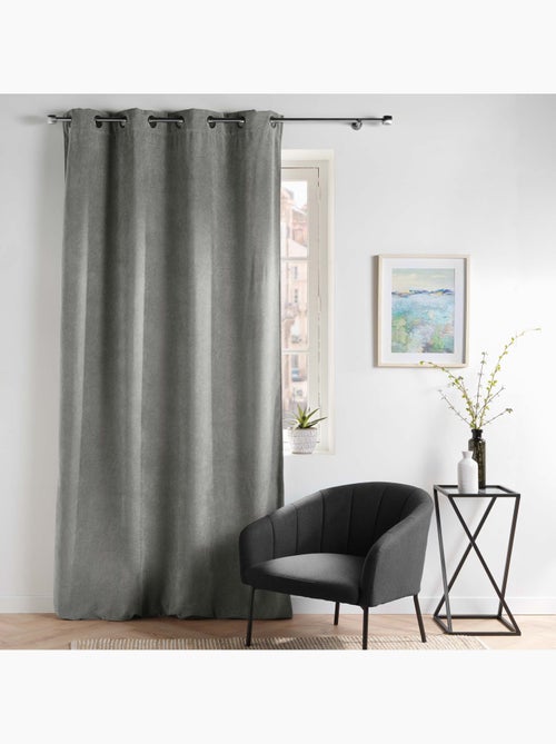 Lot de 2 Rideaux - Tamisant en velours uni - Novana - Kiabi
