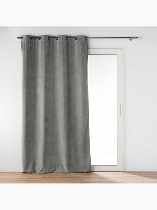 Lot de 2 Rideaux - Tamisant en velours uni - Novana - Kiabi