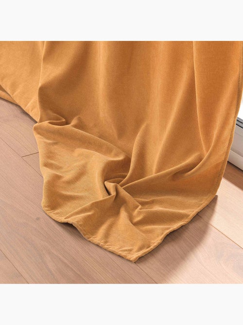 Lot de 2 Rideaux - Tamisant en velours uni - Novana - Kiabi