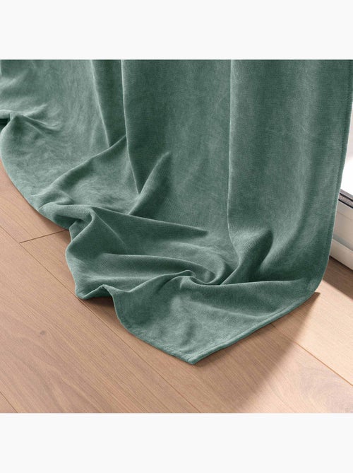 Lot de 2 Rideaux - Tamisant en velours uni - Novana - Kiabi