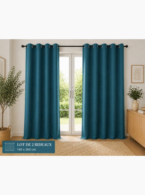Lot de 2 Rideaux 100% Coton Prélavé – KALA - Kiabi