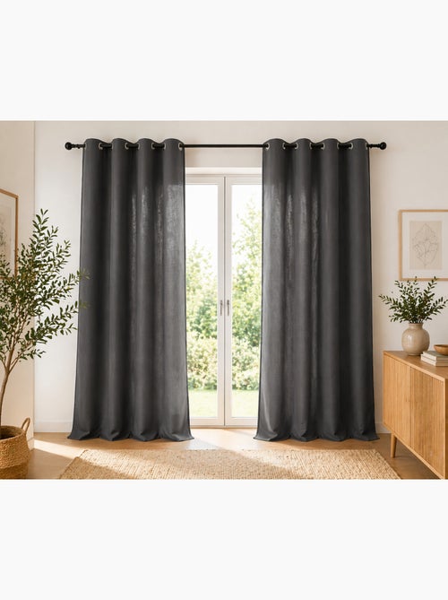 Lot de 2 Rideaux 100% Coton Prélavé – KALA - Kiabi Lot de 2 Rideaux 100% Coton Prélavé – KALA - Kiabi