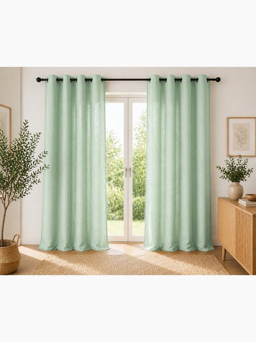 Lot de 2 Rideaux 100% Coton Prélavé – KALA - Kiabi