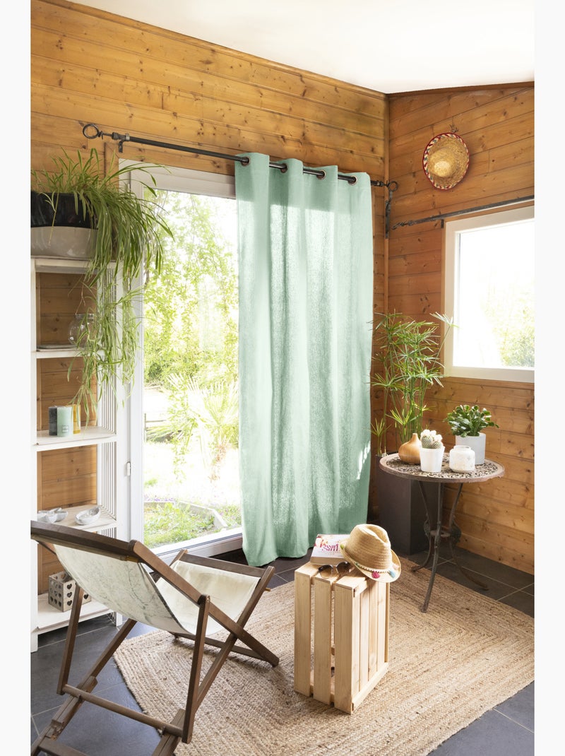 Lot de 2 Rideaux 100% Coton Prélavé – KALA Menthe - Kiabi