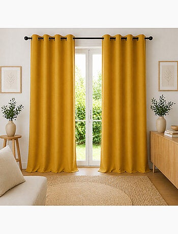 Lot de 2 Rideaux 100% Coton Prélavé – KALA