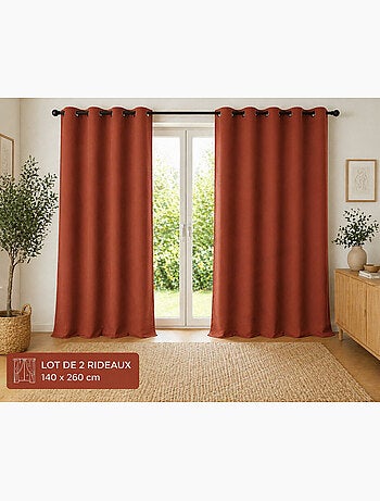 Lot de 2 Rideaux 100% Coton Prélavé – KALA