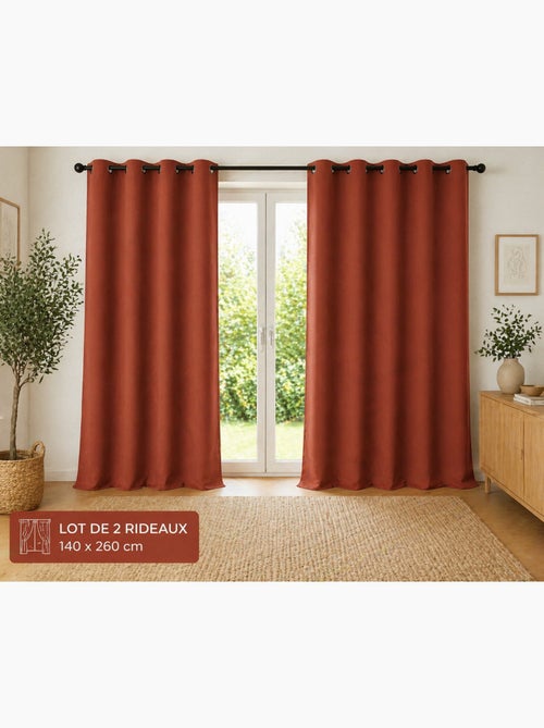 Lot de 2 Rideaux 100% Coton Prélavé – KALA - Kiabi