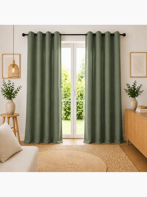 Lot de 2 Rideaux 100% Coton Prélavé – KALA - Kiabi